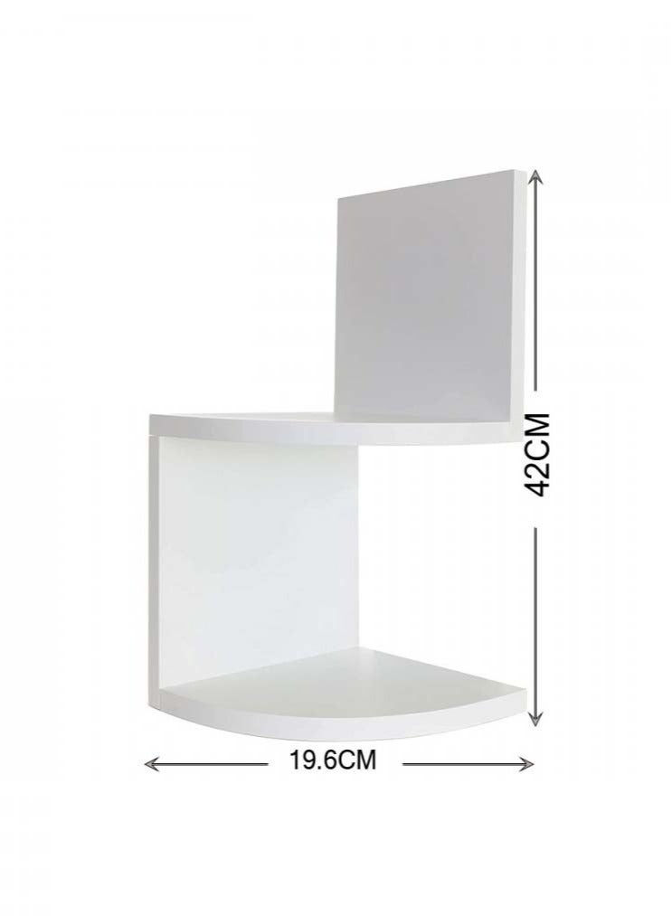co arma Wooden corner shelves, white color - Image 2