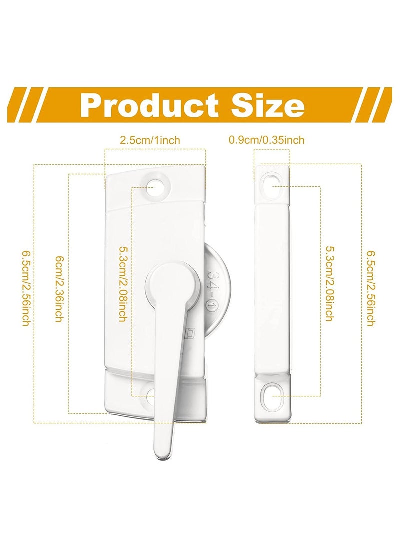 Sliding Window Locks, Double Hung Latch WhiteCam Sash Locks Vinyl Window Lock Sash Lock Keeper Replacement Window Locks for Vertical and Horizontal Sliding Windows Window Sash Security