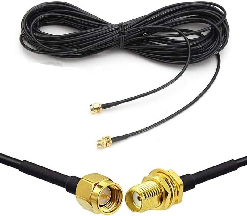 CORONIR 10ft SMA Extension Cable SMA Male to SMA Female RF Connector Adapter WiFi Antenna Extension Cable for Wireless Router, Bridge External WiFi Antenna - Image 1