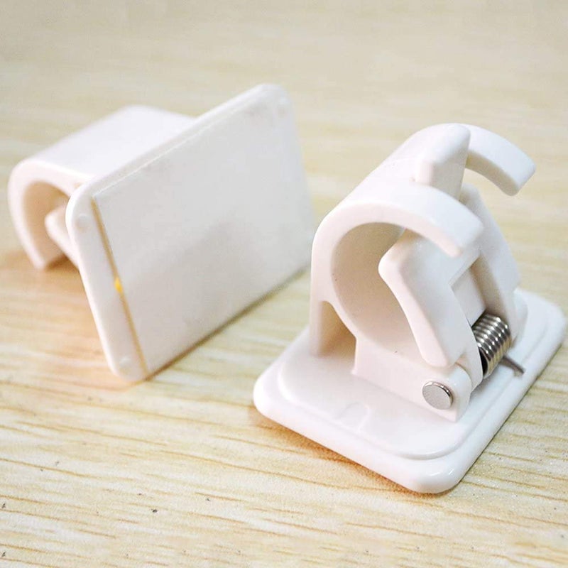 Tagve Self Adhesive Curtain Rod Holder Fixing Rod Holder Curtain Rod Holder Towel Bar Hooks for Bathroom Kitchen and Hotel 2 - Image 2