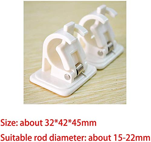 Tagve Self Adhesive Curtain Rod Holder Fixing Rod Holder Curtain Rod Holder Towel Bar Hooks for Bathroom Kitchen and Hotel 2 - Image 5