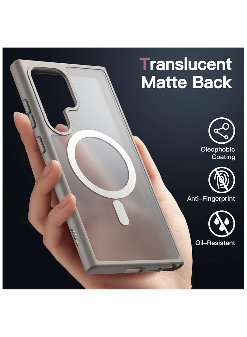 ACLIX Magnetic Case for Samsung Galaxy S25 Ultra 5G 6.9inch, Translucent Matte Back, Shockproof Magnetic Case Compatible with MagSafe, for Samsung Galaxy S25 Ultra (Natural Titanium) - Image 5