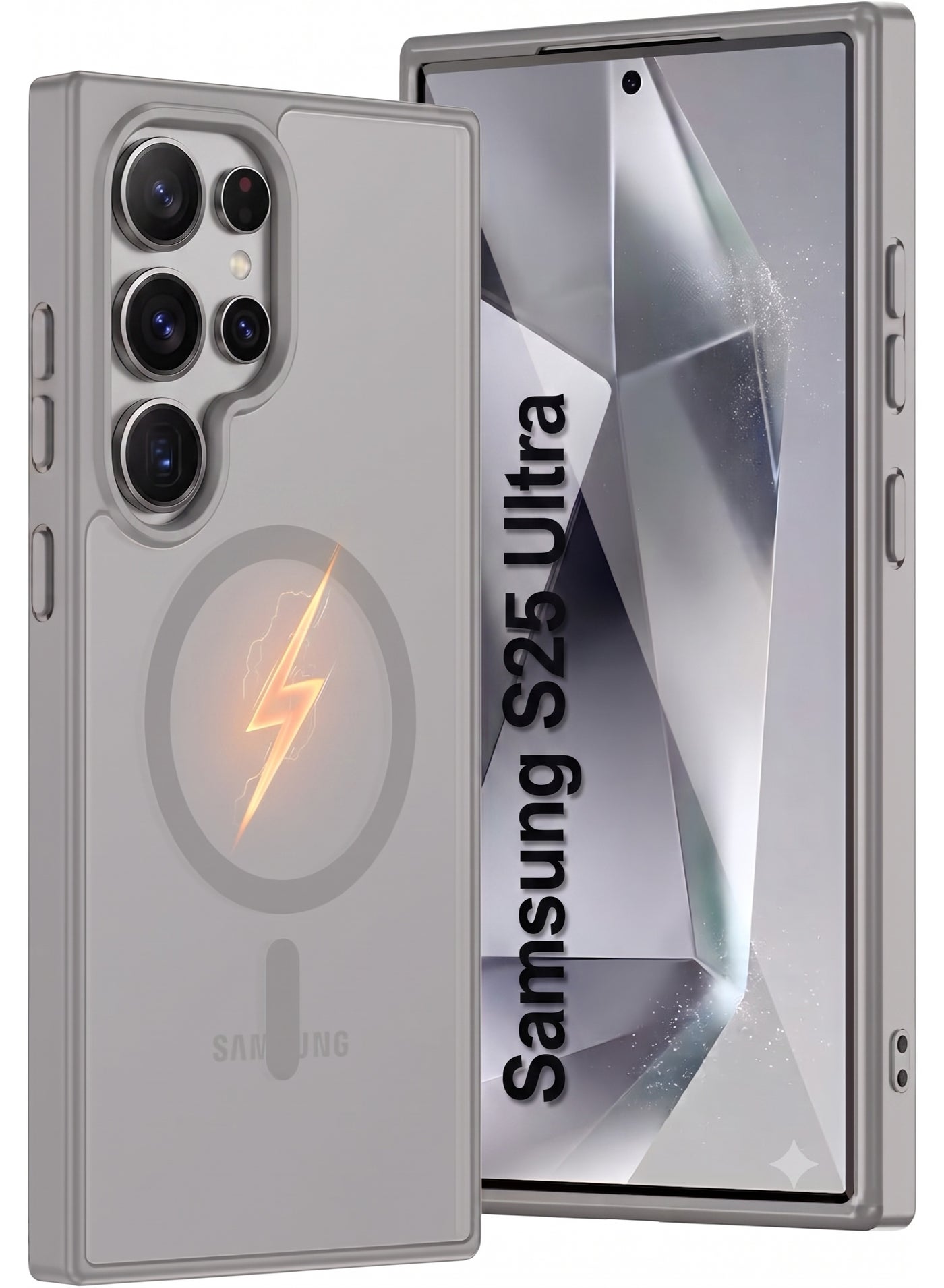 Magnetic Case for Samsung Galaxy S25 Ultra 5G 6.9inch, Translucent Matte Back, Shockproof Magnetic Case Compatible with MagSafe, for Samsung Galaxy S25 Ultra (Natural Titanium)