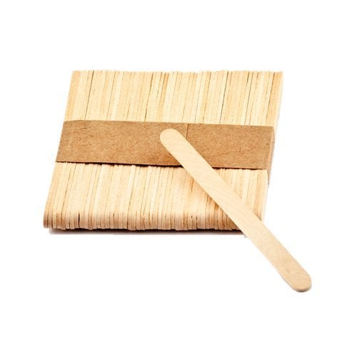 Amigozz Natural Wooden Plain Ice Cream Sticks Popsicle Sticks 50 Pcs - Image 1