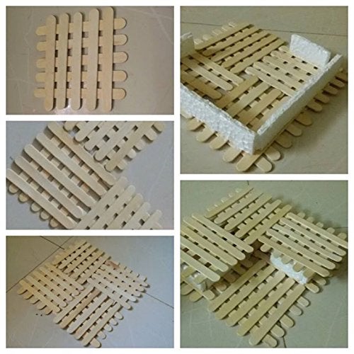 Amigozz Natural Wooden Plain Ice Cream Sticks Popsicle Sticks 50 Pcs - Image 4