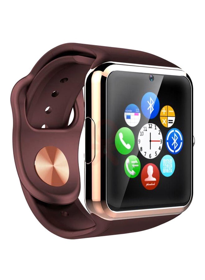 G-Tab 380 mAh Bluetooth Smartwatch Brown/Gold - Image 1