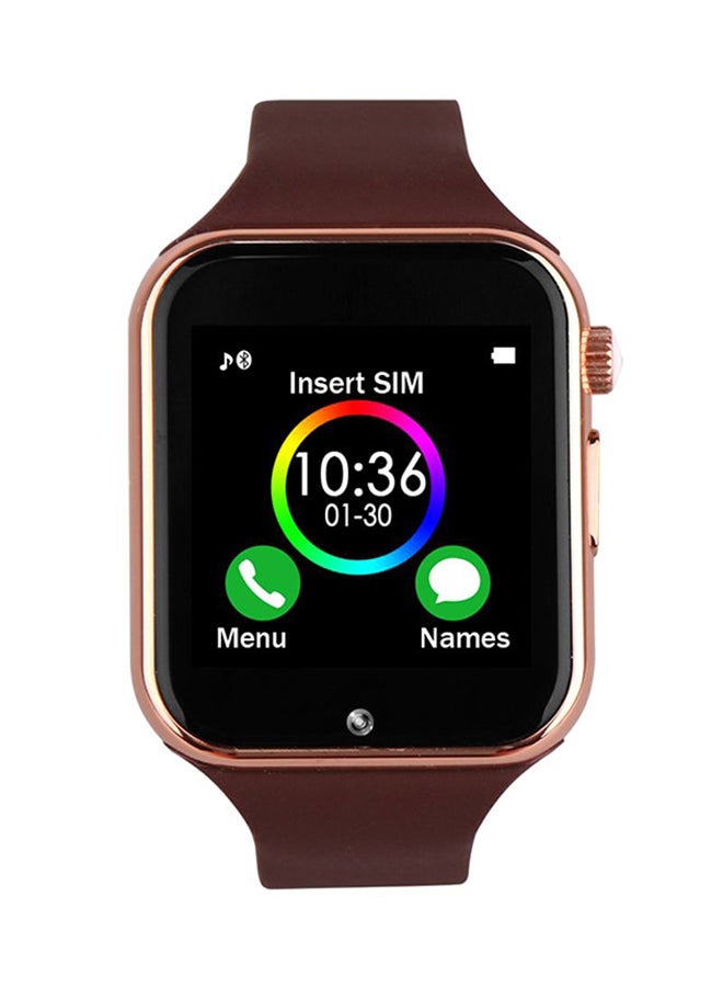 G-Tab 380 mAh Bluetooth Smartwatch Brown/Gold - Image 3