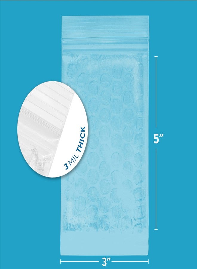 GPI POLY GPI - 10 Count, 3" x 5" Reclosable Bubble Zip Bags, 3 Mil Thick, Resealable, Protective Bubble Pouch, Double Sided Cushion Wrap Bags for Storage Packaging & Shipping Fragile Components. - Image 2