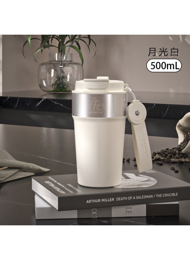 High-looking Thermos Cup For Women 316 Stainless Steel Accompanying Double-drink Coffee Cup For Students Outdoor Portable Large-capacity Water Cup