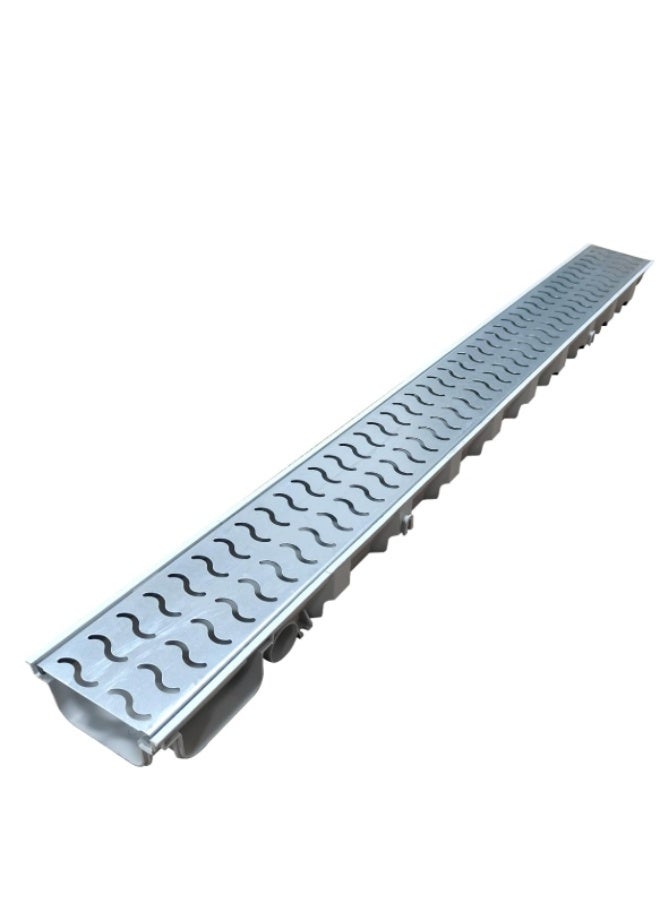 Dakota Galvnized Steel Gratting with Platic Body 100x10 cm | A-125 Load Class for Kitchen, Water Rain Storm, Wet Room, Garden Area and all Indoor and Out Door Spaces (1Mtr Length ) 100x10 Poly Propline Plastic, Loading A-125(1.5 Ton)-Made in Italy - Image 3