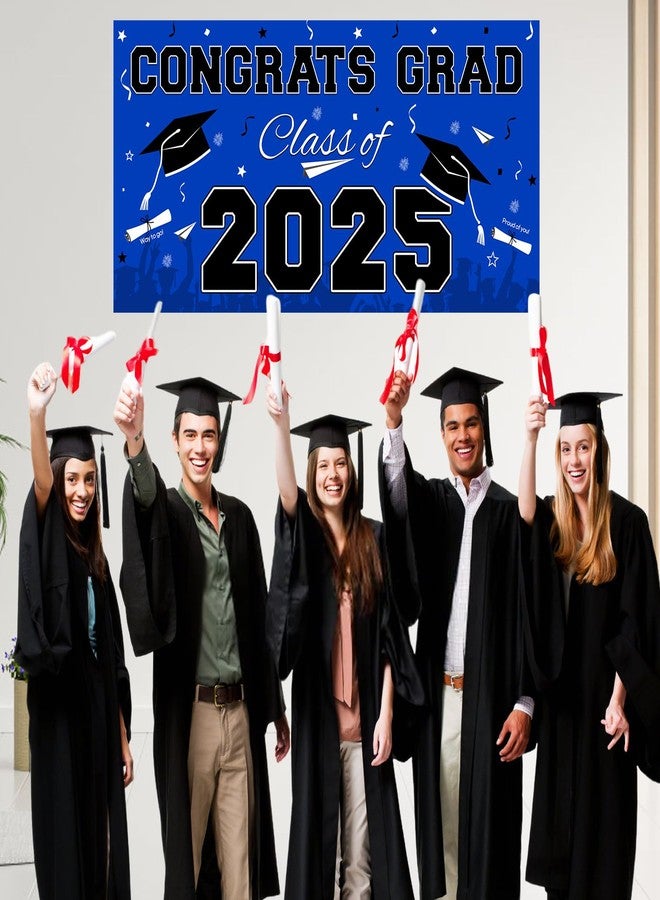 STARSIDE 2025 Graduation Party Plastic Backdrop 65" x 32.7",Blue - Image 4