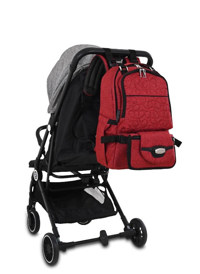 Petit bebe Diaper bag premuim go dark red  - Image 4