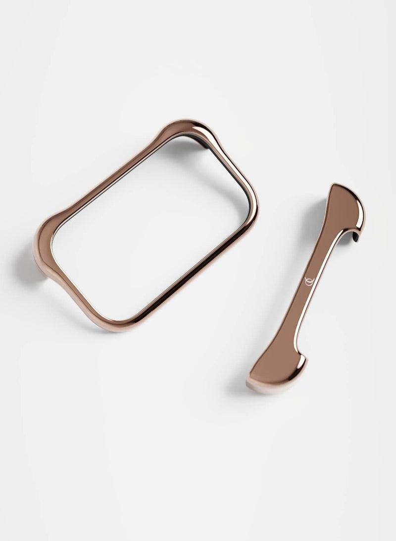 ARC حافظة بامبر ألمنيوم Pulse لهاتف آيفون 17 برو ماكس 6.9"، حافظة واقية رفيعة مضادة للصدمات من المعدن المستخدم في الطيران، مقاومة للخدوش، ملائمة للانزلاق، مختبرة لسقوط حتى 10 أقدام، شحن لاسلكي MagSafe، برونزي وردي - Image 1