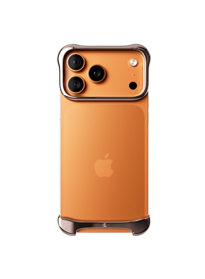 ARC حافظة بامبر ألمنيوم Pulse لهاتف آيفون 17 برو ماكس 6.9"، حافظة واقية رفيعة مضادة للصدمات من المعدن المستخدم في الطيران، مقاومة للخدوش، ملائمة للانزلاق، مختبرة لسقوط حتى 10 أقدام، شحن لاسلكي MagSafe، برونزي وردي - Image 5