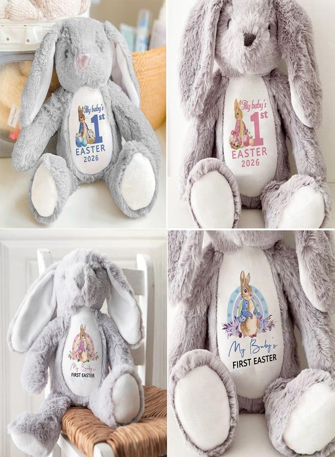 OAEUQ 2025 My Baby's First Easter Gift Easter Themed Plush Bunny Toys Pillow Toys to Accompany Your Child Baby Flowers Newborn Gifts for Boys and Girls (Design 2) - Image 3
