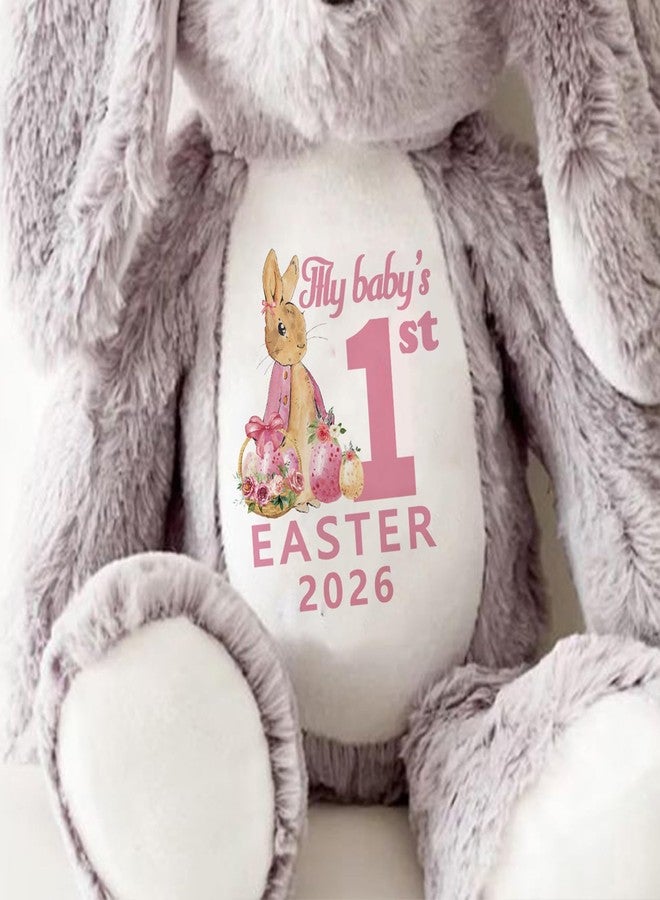 OAEUQ 2025 My Baby's First Easter Gift Easter Themed Plush Bunny Toys Pillow Toys to Accompany Your Child Baby Flowers Newborn Gifts for Boys and Girls (Design 2) - Image 2