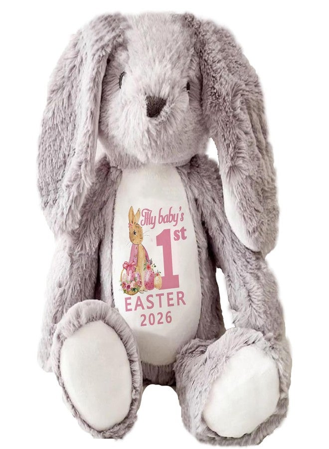 OAEUQ 2025 My Baby's First Easter Gift Easter Themed Plush Bunny Toys Pillow Toys to Accompany Your Child Baby Flowers Newborn Gifts for Boys and Girls (Design 2) - Image 1