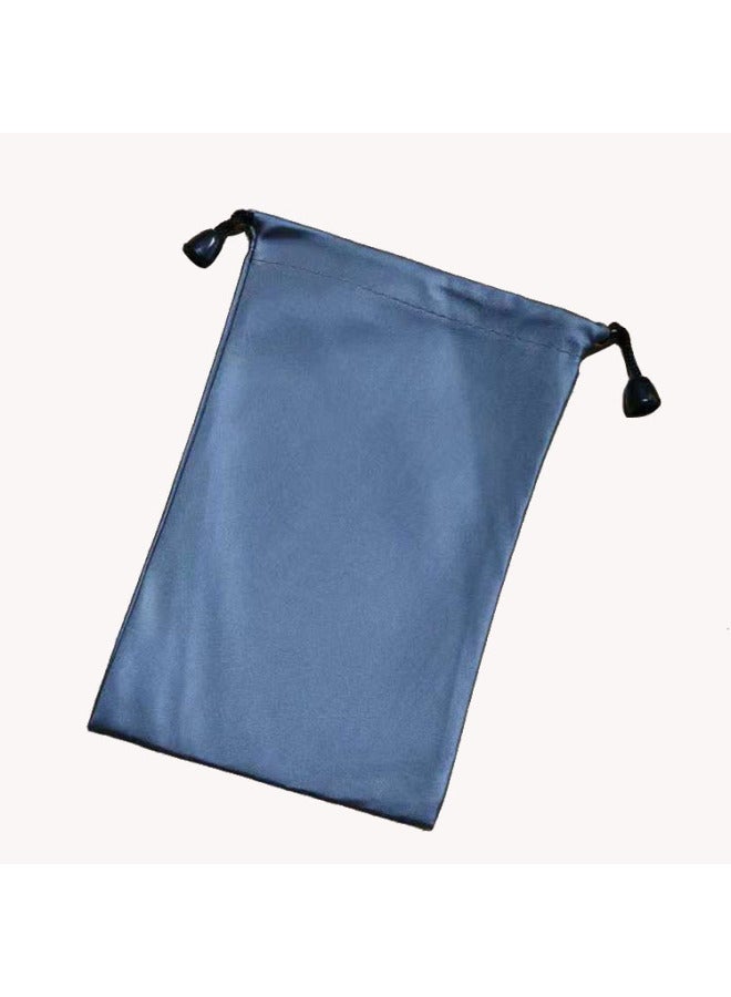 Earphone Protection Bag Mobile Phone Charging Treasure Storage Bag Bunched Flannel Bag Drawstring Gift Bag-Color:Grey-Dimensions:10*20  - Image 4