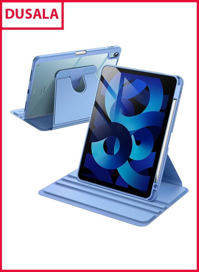 DUSALA Rotating Case for iPad (A16) 11 Generation 11 inch (2025) with Pencil Holder,360 Degree Rotation Protective Stand Slim Cover Clear Back, Auto Wake/Sleep (iPad A16) - Image 1