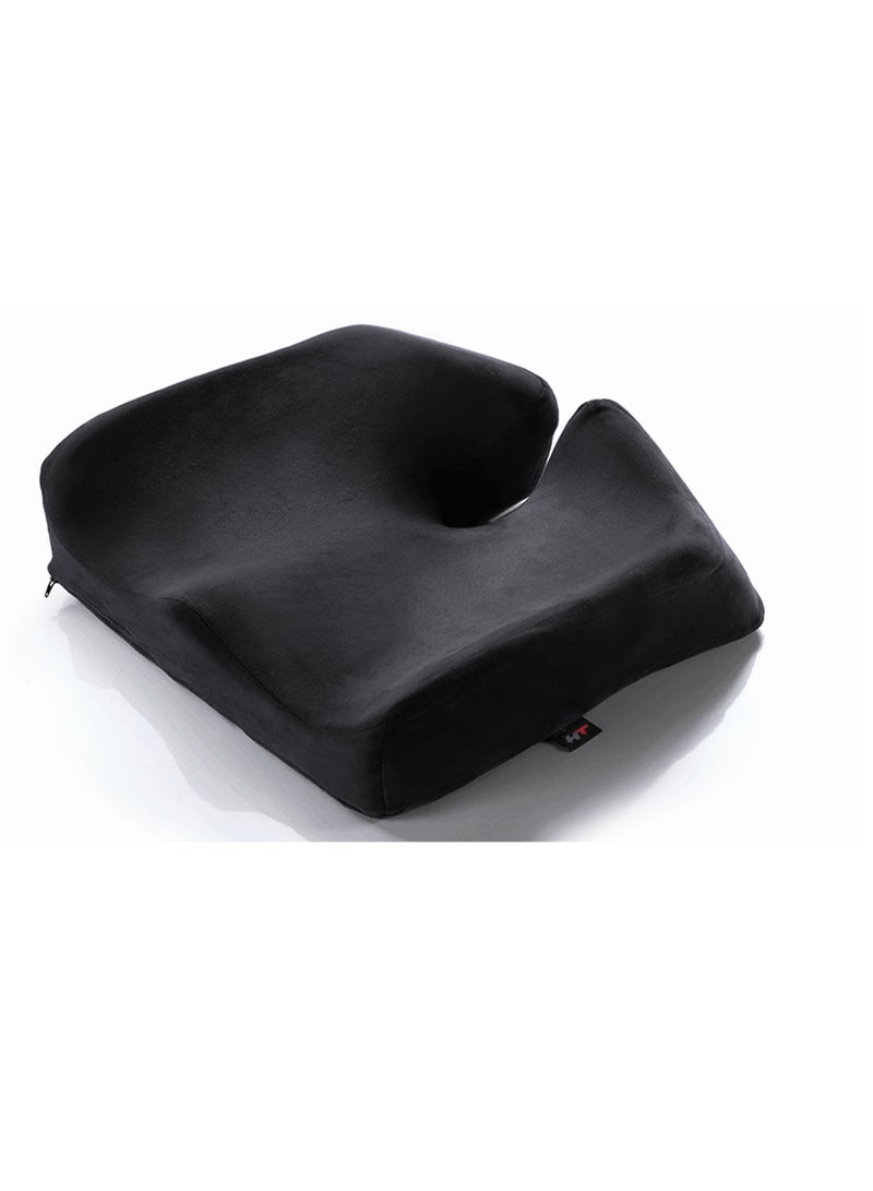 HT High-density memory foam medical seat cushion provides healthy support when sitting, reduces coccyx and fistula pain, and helps speed up recovery after surgery. Luxurious velvet cover is soft, easy to remove and wash for comfort and daily use. - Image 2
