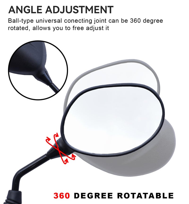 NIKAVI MR776R Side View Glass Rear View Mirror Compatible For Honda Activa New Model 3G (RIGHT HAND) - Image 2