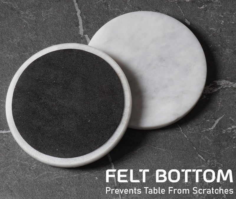 راديكالن قواعد أكواب رخامية من Radicaln مصنوعة يدويًا على شكل نجمة مقاس 3.5 بوصة للمنزل والمطبخ، مجموعة من 6 قواعد أكواب مثالية للمشروبات - Image 3