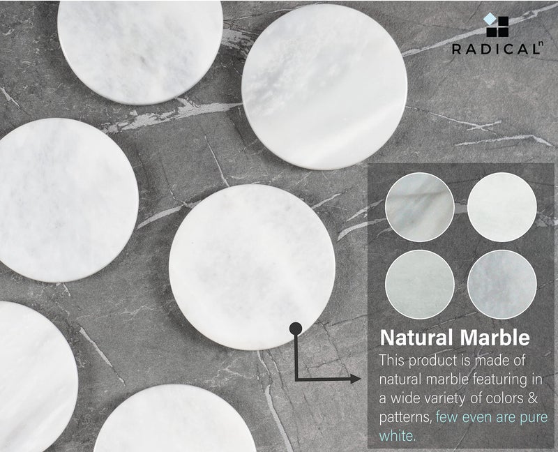 راديكالن قواعد أكواب رخامية من Radicaln مصنوعة يدويًا على شكل نجمة مقاس 3.5 بوصة للمنزل والمطبخ، مجموعة من 6 قواعد أكواب مثالية للمشروبات - Image 4