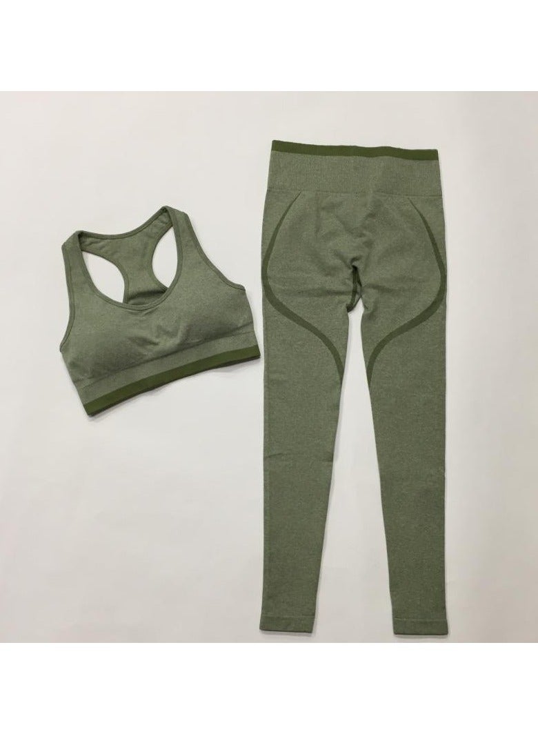 Women's Yoga Fitness Sports Bra Shorts Set - Image 1