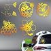 Hobbspring 5 Styles Honeycomb Car Stickers 61x583 Inches Reflective Insect Bumblebee Honey Decals Vivid Bee Plastic Decoration Waterproof Decals for Auto Cars Truck Vans Walls Laptop - Image 2