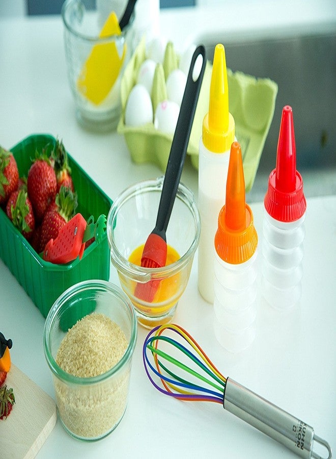 Kuhn Rikon COLORI® Silicone Balloon Whisk - For Mixing, Baking & Cooking - Non-Stick Safe, Stainless Steel Handle, Dishwasher Safe, 8 Inch, Rainbow - Image 4