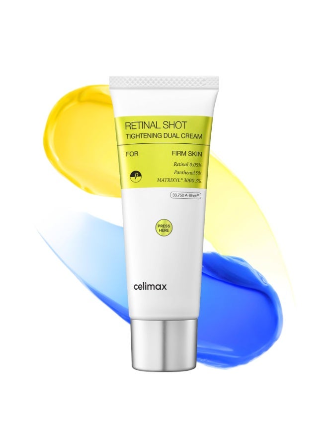 celimax The Vita-A Retinal Shot Tightening Dual Cream, 1.69 fl.oz | 0.05% Retinal, 3% Matryxyl, 5% Panthenol, High-Strength Retinoid, Anti Aging & Relief Cream, Wrinkles & Fine Lines, Firm Skin - Image 1