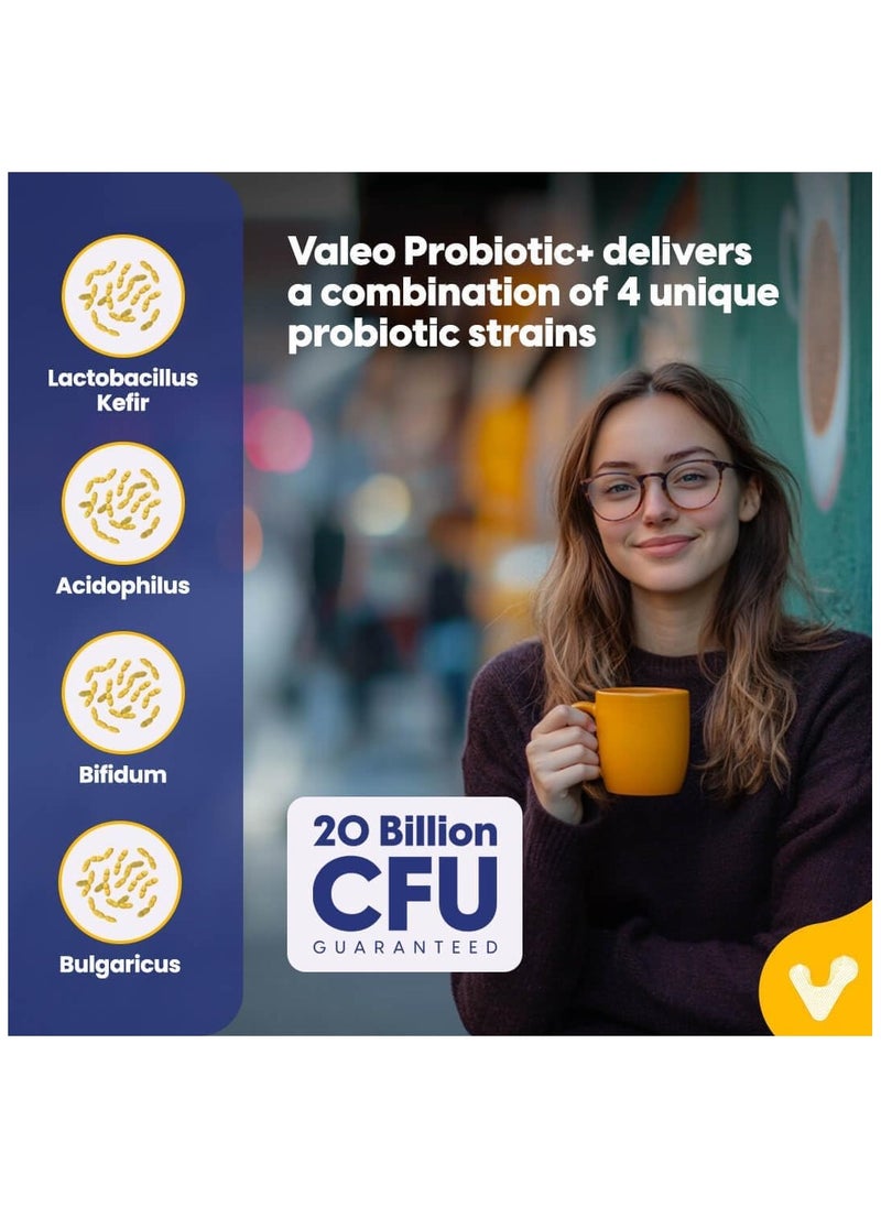 Valeo Probiotic+ |20 Billion CFUs with 4 Probiotic Strains| Supports Digestive Health, Immune Function, and Gut Flora Balance | Health Supplement for Men & Women | 60 Capsule - pzsku/ZCD702CCA9B7FD709B142Z/45/_/1737185371/0544b685-b1e1-4ca5-9966-5afbd138bbfd