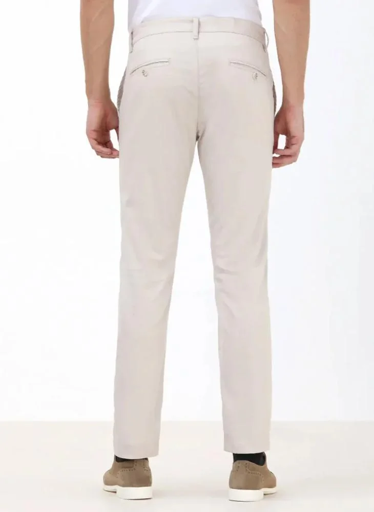 Kip Stone Weaving Slim Fit Casual Cotton Blended Trousers