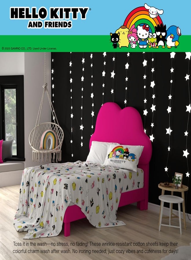 Franco Collectibles Hello Kitty & Friends Bedding Super Soft Cozy Cotton 3 Piece Twin Sheet Set, (Officially Licensed Product) - Image 5