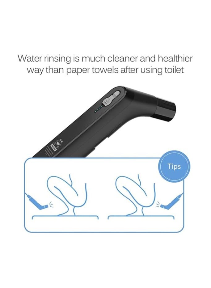 DLC Electric Shattaf Personal Travel Bidet Sprayer Kits Shower Spray Clean with 2.3L Water Storage Rechargeable - Image 3