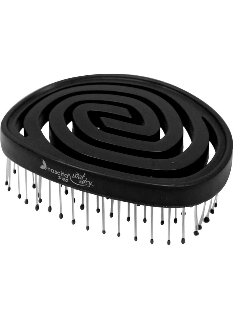 Nascita Pro Three-Dimensional Oval Hair Brush Black - 31  - Image 1