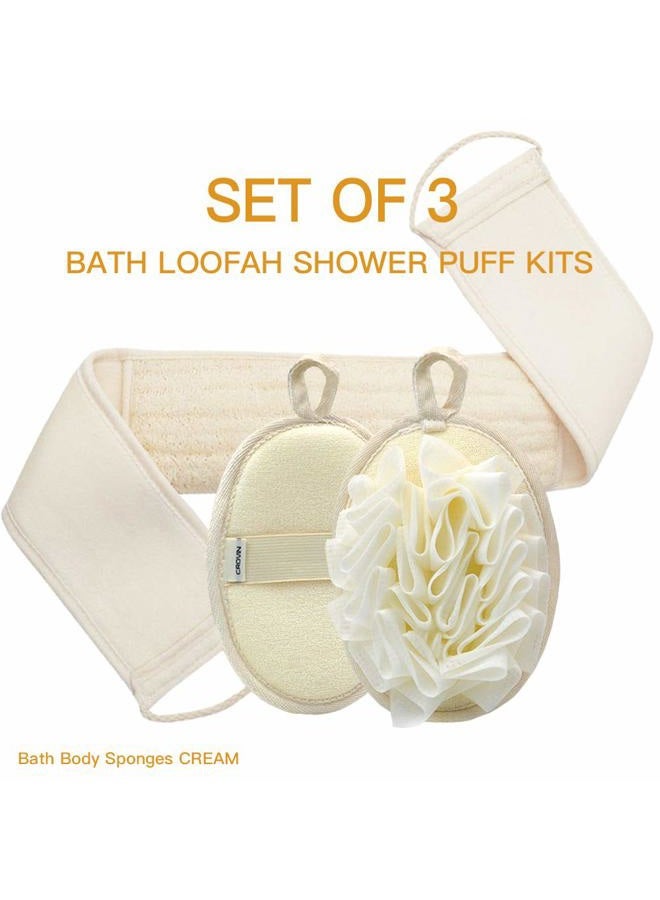 CROVIN Mesh Pouf Body Sponge Set - Redesign Bath Loofahs Shower Puffs 2 Pack & Exfoliating Natural Loofah Back Scrubber. How to - Great Gift for A Glowing Skin & Healthy Body - Image 2