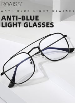 roaiss Blue Light Blocking Glasses Blue Light Filter Computer Reading Gaming TV Phones Square Eyeglasses Fashion Anti Eyestrain Headache Eyewear for Men Women Black 54mm  - Image 3