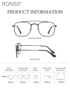 roaiss Blue Light Blocking Glasses Blue Light Filter Computer Reading Gaming TV Phones Square Eyeglasses Fashion Anti Eyestrain Headache Eyewear for Men Women Black 54mm  - Image 5