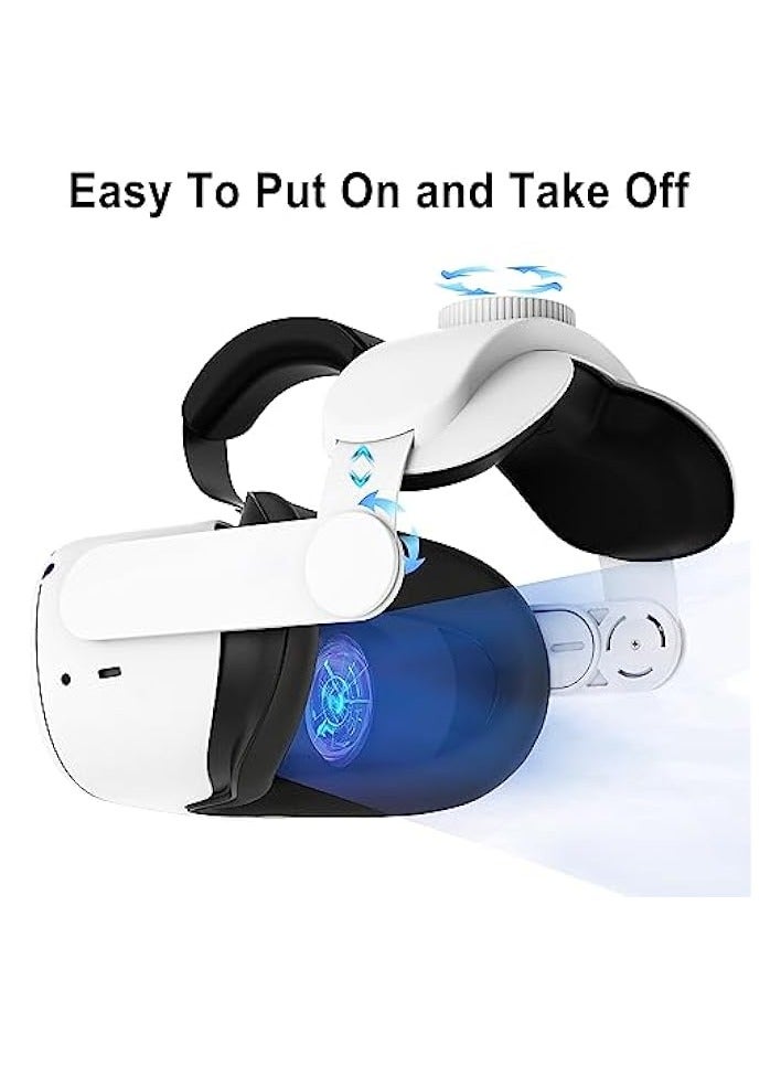 بروماس متوافق مع حزام الرأس Oculus Quest 2 ملحقات الواقع الافتراضي البديلة لـ Meta Quest 2 عصابة رأس ناعمة مريحة قابلة للتعديل بحجم Elite Strap - Image 2