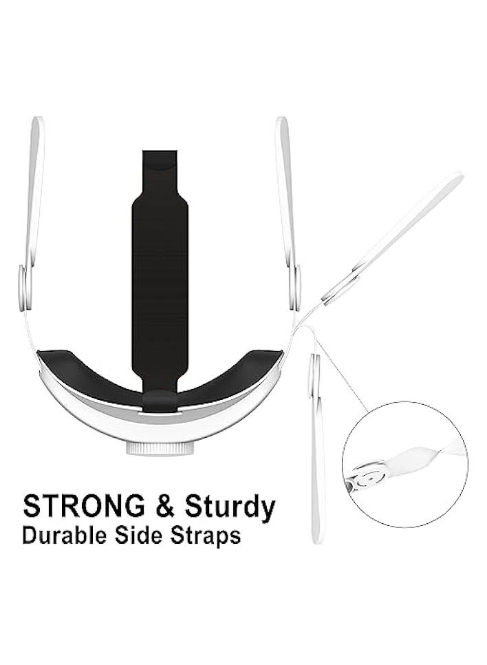 بروماس متوافق مع حزام الرأس Oculus Quest 2 ملحقات الواقع الافتراضي البديلة لـ Meta Quest 2 عصابة رأس ناعمة مريحة قابلة للتعديل بحجم Elite Strap - Image 5