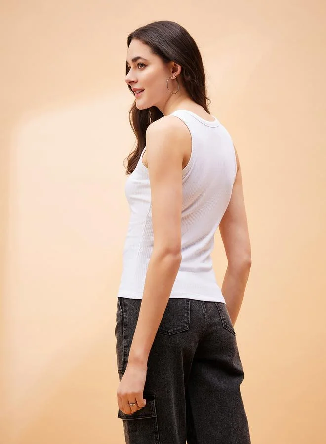 SASSAFRAS SASSAFRAS Ribbed Round Neck Tank