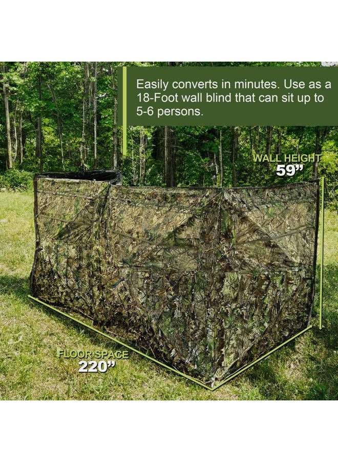 AYIN Hunting Blind See Through with Carrying Bag, 2-3 Person Pop Up Ground Blinds 270 Degree Field of View, Portable Durable Hunting Tent for Deer & Turkey Hunting (Camouflage) - Image 5
