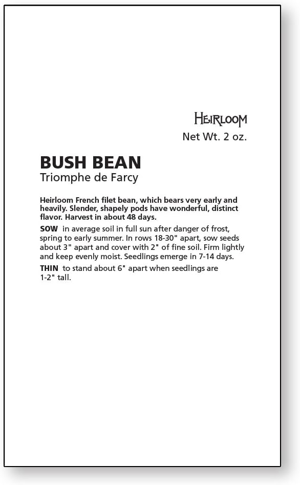 Burpee Filet Triumphe de Farcy Bush Bean Seeds 2 ounces of seed - Image 4