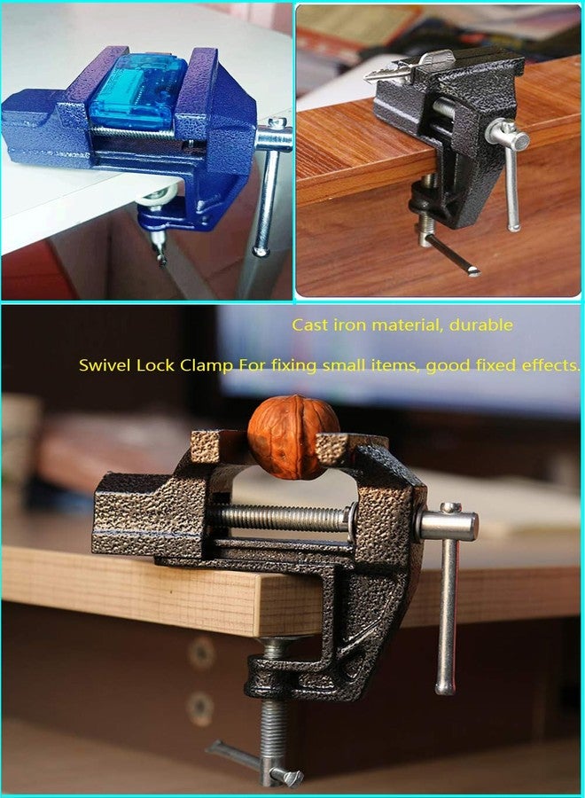 MYTEC Mini Table Clamp, 2.0" blue, Small Bench Vice, Upgraded cast steel manufacturing Jewelers Hobby Clamps Craft Repair Tool Portable Work Bench Vise - Image 5