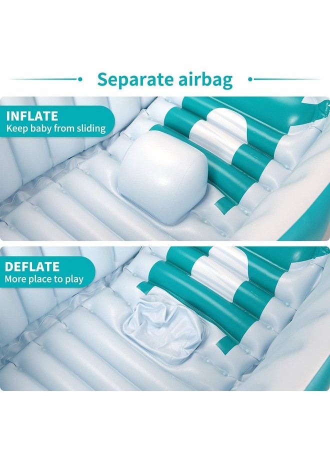 SwimBoBo - Inflatable Baby Bath Tub Portable Foldable Travel Mini Swimming Pool Helps Infants To Toddler Tub (Blue) - Image 1