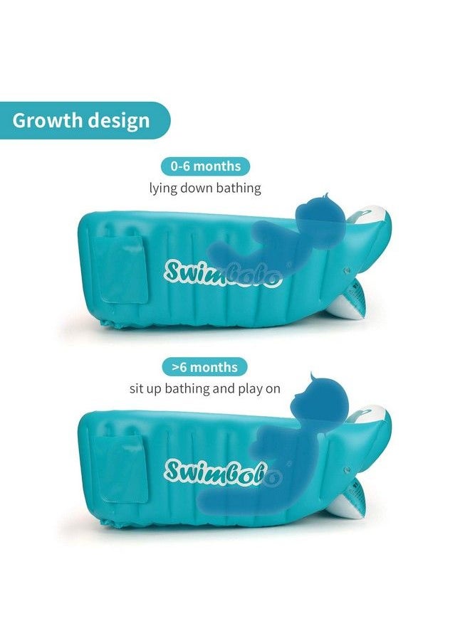 SwimBoBo - Inflatable Baby Bath Tub Portable Foldable Travel Mini Swimming Pool Helps Infants To Toddler Tub (Blue) - Image 1