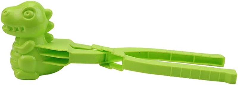 klarako Snowball Maker Toys, Dinosaur Shaped Toys and Sand Mold Fun Winter Outdoor Snow Tools Snowball Clip Snowball Game Toys for Kids Snowball Maker Tools - Green - Image 1
