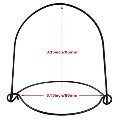 Bignc 12 Pack Black Stainless Steel Wire Handles Hangers for Regular Mouth Mason, Ball, Canning Jars - Image 2