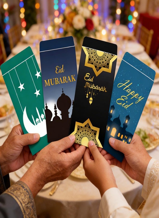 Remarkabel 24 Pcs Eid Mubarak Money Envelopes 2.88x6.5 Inch Ramadan Mubarak Cash Gift Card for Ramadan Eid Mubarak Anniversary Cash Muslim Party Decoration - Image 5